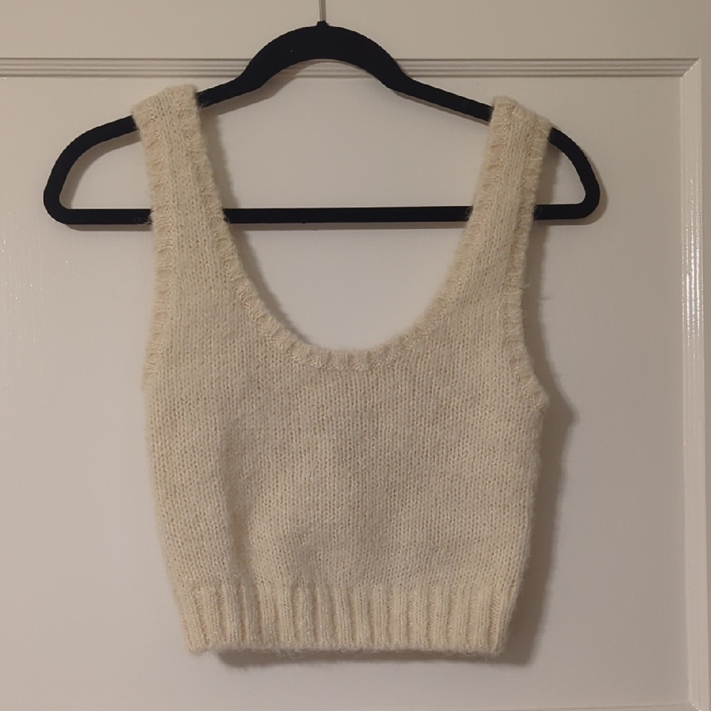 H&M Cream Knit Tank Top